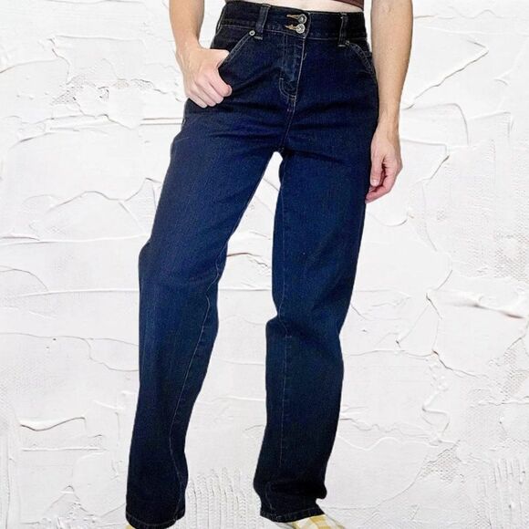 Lee Carpenter Dark Wash High Rise Straight Leg Carpenter Jeans - Picture 1 of 4